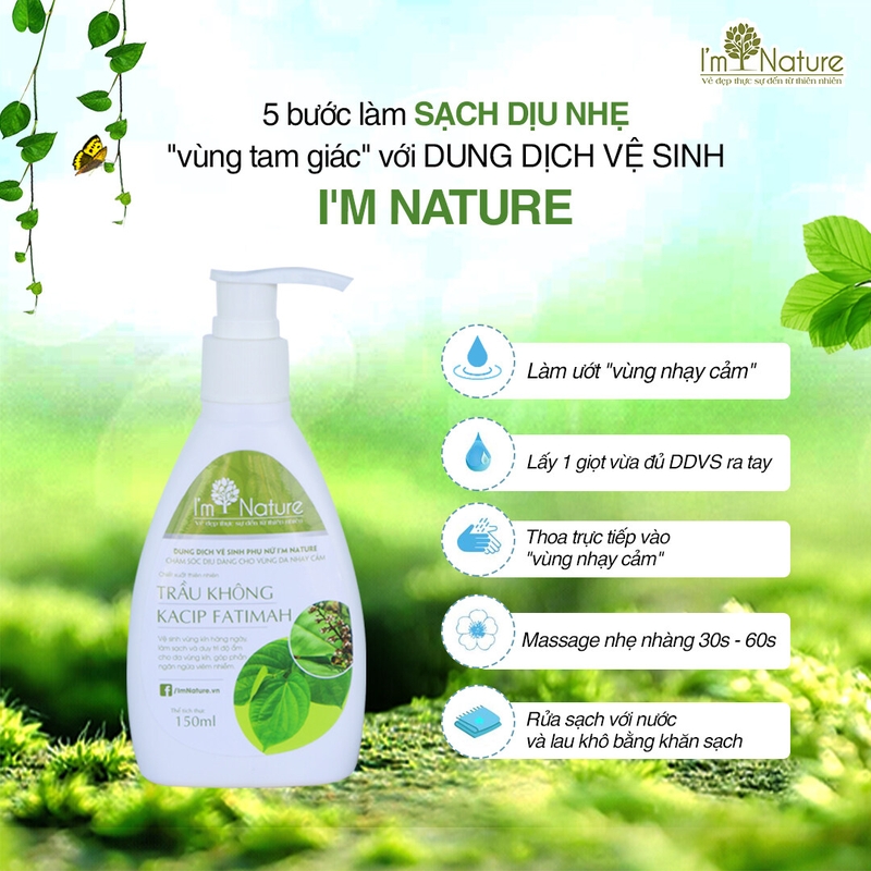 Dung dịch vệ sinh phụ nữ tốt nhất: Trầu không I’m Nature