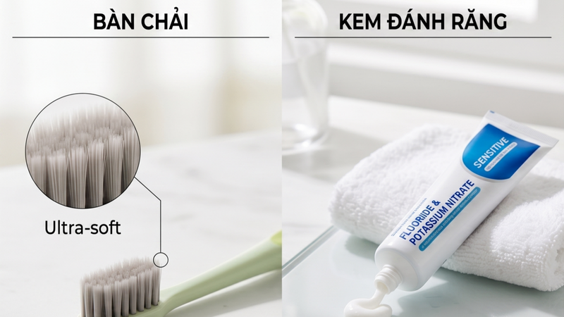 Lựa chọn bàn chải và kem đánh răng phù hợp sau khi lấy cao răng