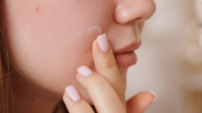 Dùng miếng dán mụn sau khi nặn mụn để tạo hàng rào bảo vệ da