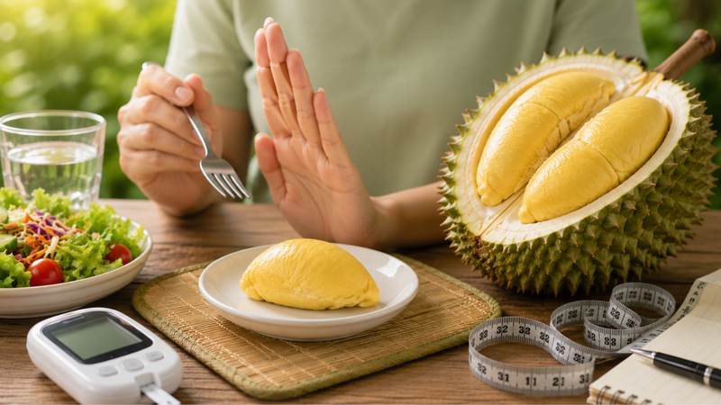 Người tiểu đường cần kiểm soát khẩu phần khi ăn sầu riêng