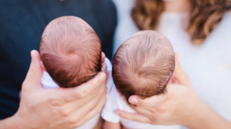 Vì có bộ gen riêng biệt nên hai bé có thể cùng giới tính hoặc một trai một gái