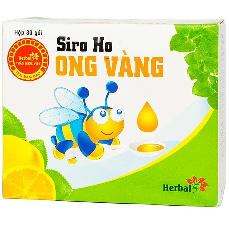 Siro Ho Ong Vàng dạng gói hỗ trợ giảm ho cho trẻ nhỏ