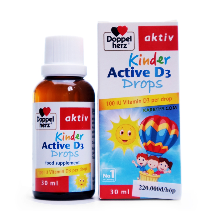Siro Kinder Active D3 Drops Doppelherz 30Ml Bổ Sung Vitamin D3 Cho Trẻ 1