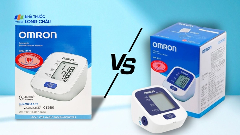 So sánh máy đo huyết áp Omron 7120 và 8712