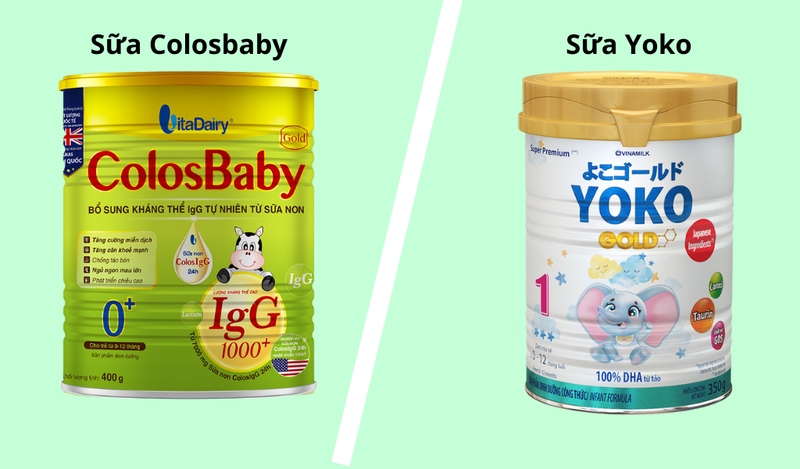 So sánh&nbsp;sữa yoko và colosbaby về thương hiệu