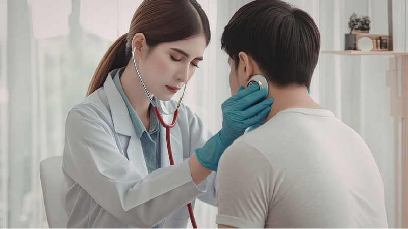 Bác sĩ đánh giá các triệu chứng lâm sàng