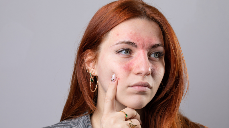 Lupus có những dấu hiệu khá đặc trưng như phát ban hình cánh bướm ở vùng má và sống mũi