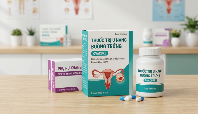 Thuốc trị u nang buồng trứng giúp teo nhỏ u lành tính không cần phẫu thuật
