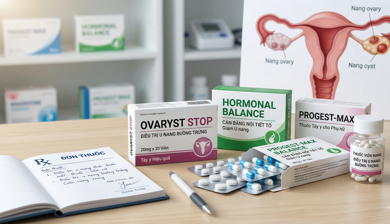 Thuốc trị u nang buồng trứng Tây y giúp ức chế nội tiết nhanh chóng