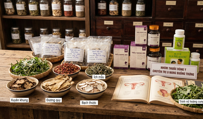 Thảo dược tự nhiên là bài thuốc trị u nang buồng trứng an toàn, lành tính