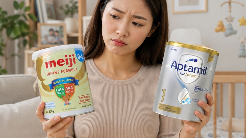 Meiji và Aptamil có công thức dinh dưỡng khác nhau theo từng sản phẩm
