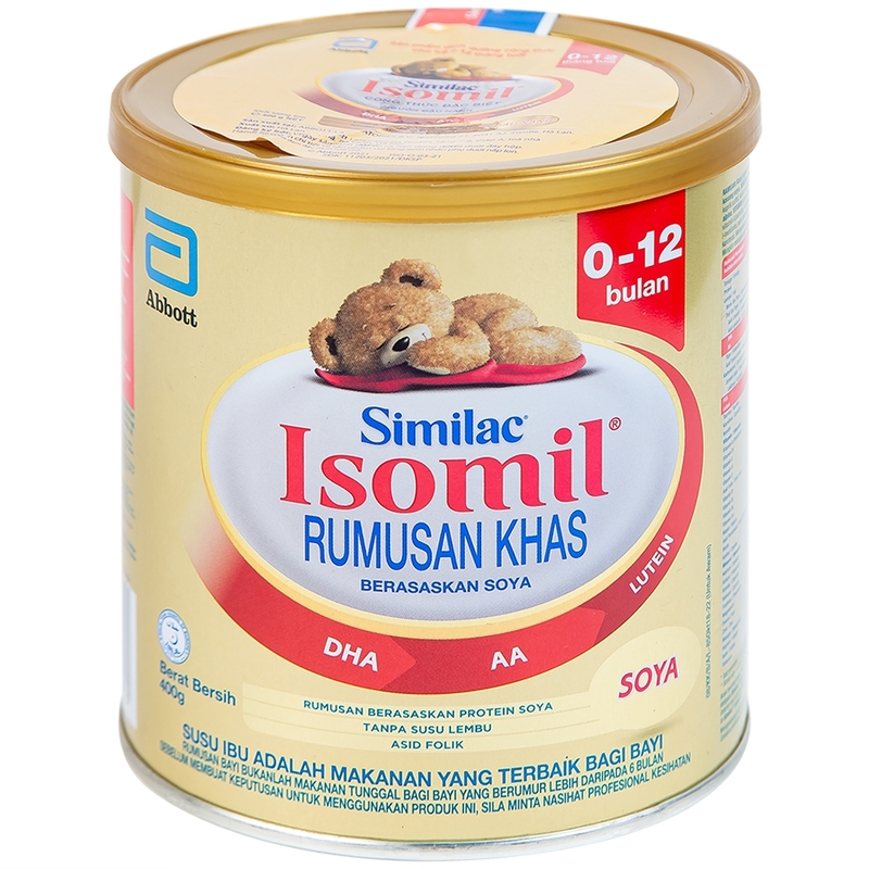 Sữa Abbott cho trẻ 0-12 tháng Similac Isomil 400g: Top sữa thuỷ phân cho trẻ dị ứng đạm bò 01