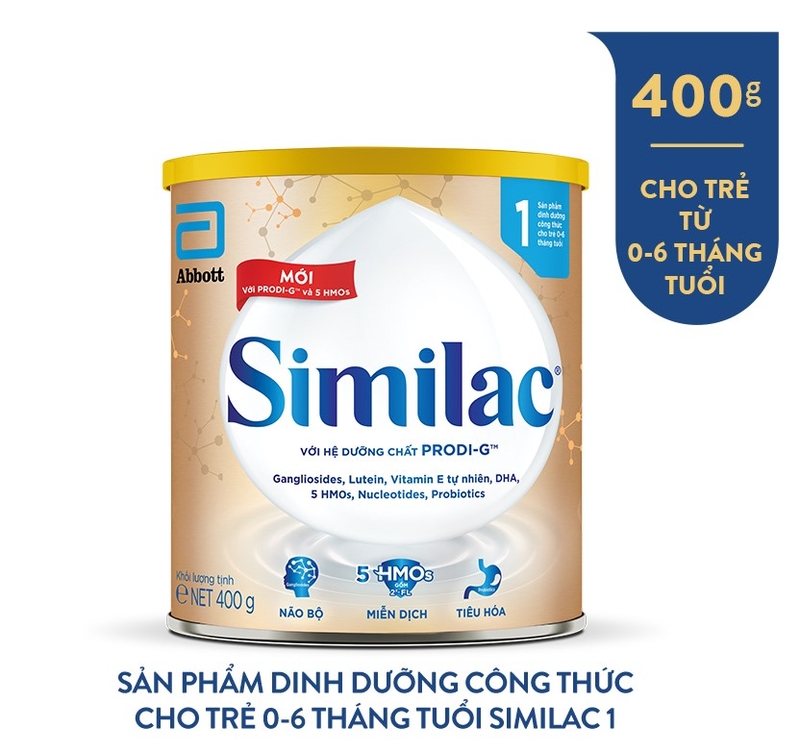 Sữa Abbott cho trẻ 0-6 tháng similac 1 mới (Prodi-G và 5 HMOS) 400G 1
