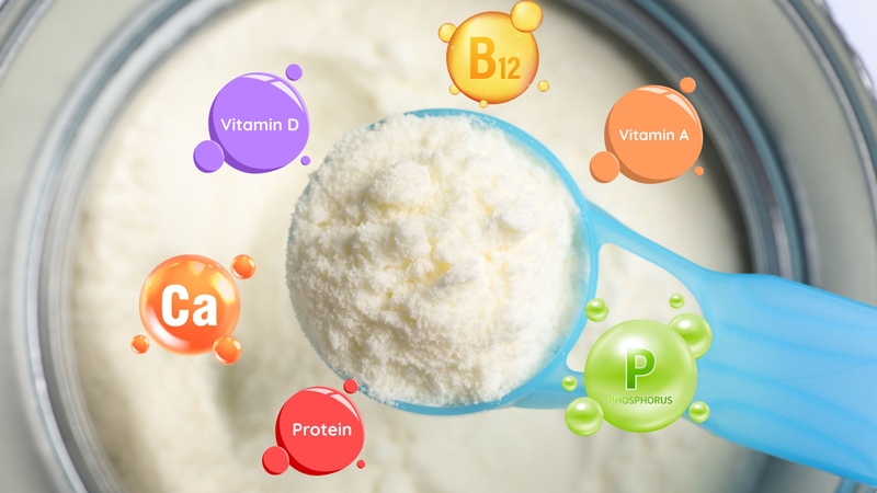 Hàm lượng vitamin A, B2, B12, canxi, phốt pho, magie… hỗ trợ tăng trưởng xương, phát triển cơ bắp và nâng cao miễn dịch