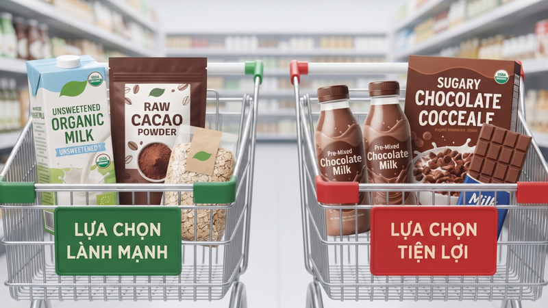 Sữa ca cao và sữa socola phù hợp với những đối tượng khác nhau