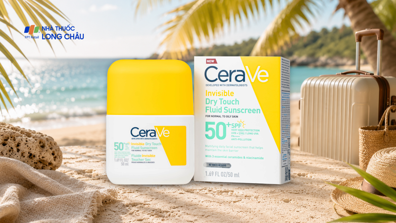 Sữa chống nắng CeraVe Invisible Dry Touch Fluid Sunscreen
