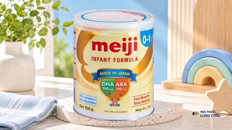 Meiji Infant Formula 0-1 tuổi dạng hộp 800 g