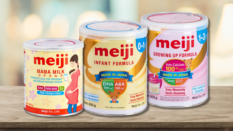 Meiji có các dòng sản phẩm dinh dưỡng dành cho những nhóm tuổi khác nhau