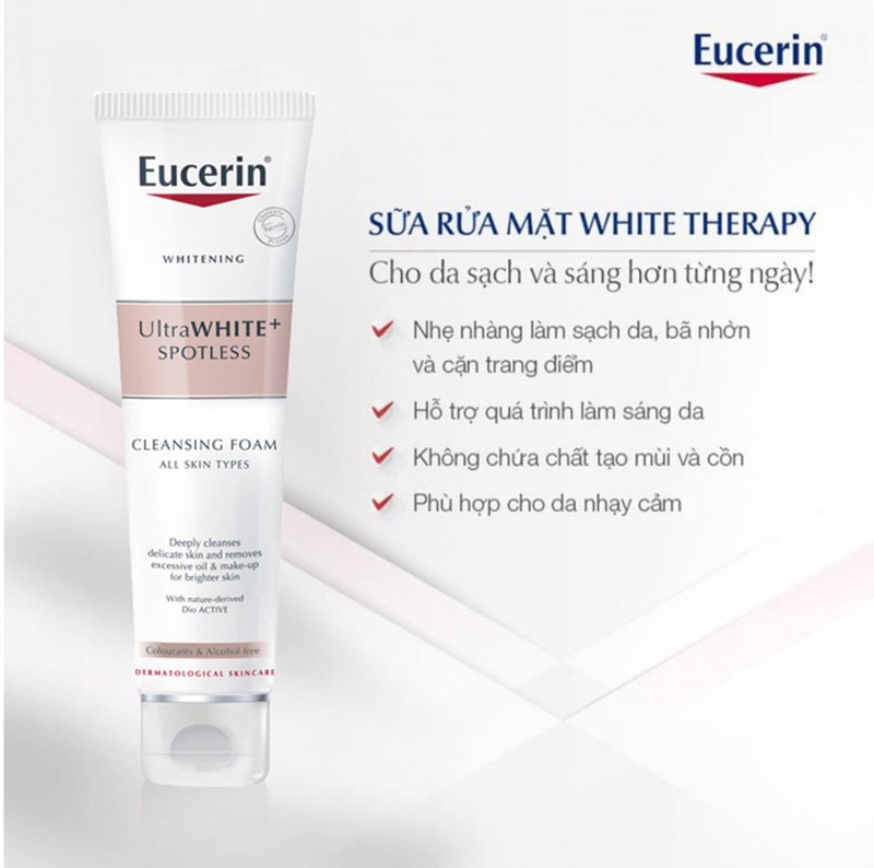 Sữa rửa mặt Eucerin Ultra White + Spotless review