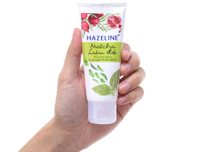 Sữa rửa mặt Hazeline có ăn nắng không, review sữa rửa mặt Matcha Lựu đỏ 2