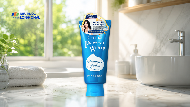Sữa rửa mặt sạch sâu mướt mịn Senka Perfect Whip A