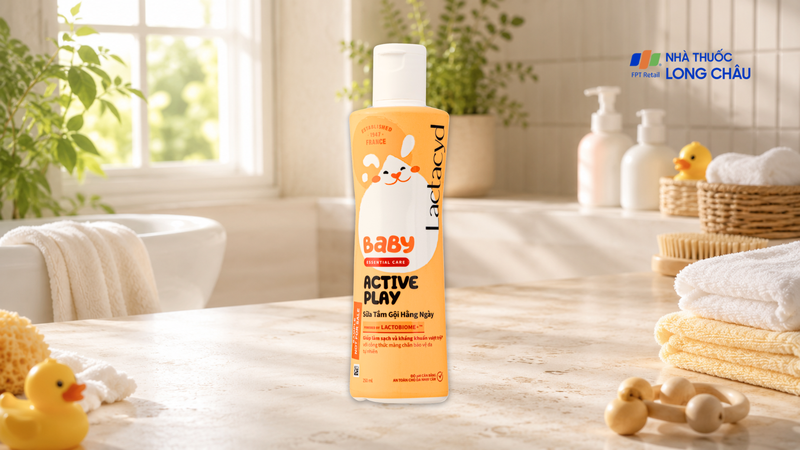 Sữa tắm gội hằng ngày cho bé Lactacyd Baby Active Play