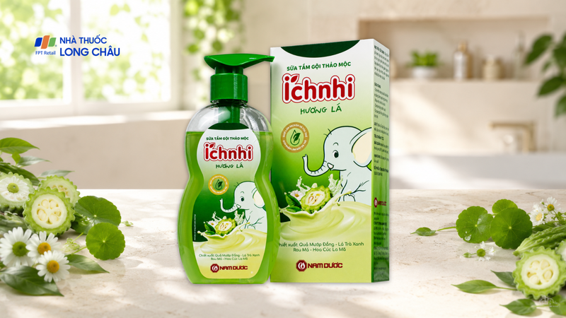Sữa tắm gội thảo mộc Ích Nhi Hương Lá