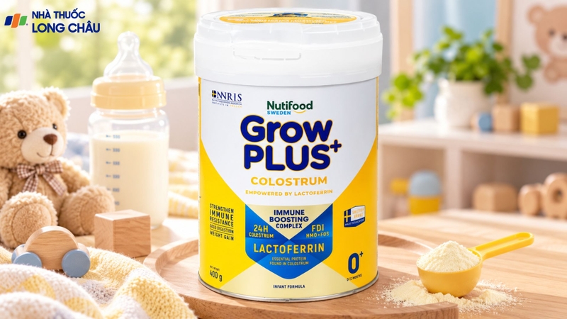 GrowPLUS+ Colostrum 0+ bổ sung sữa non cùng các dưỡng chất cho trẻ 0 đến 12 tháng