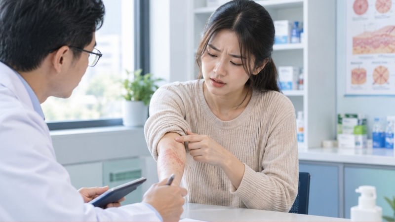 Phát ban, sưng môi hoặc khó thở có thể cảnh báo phản ứng dị ứng nghiêm trọng