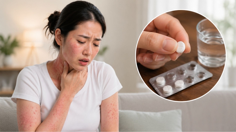 Cần ngừng thuốc khi xuất hiện triệu chứng dị ứng nghiêm trọng