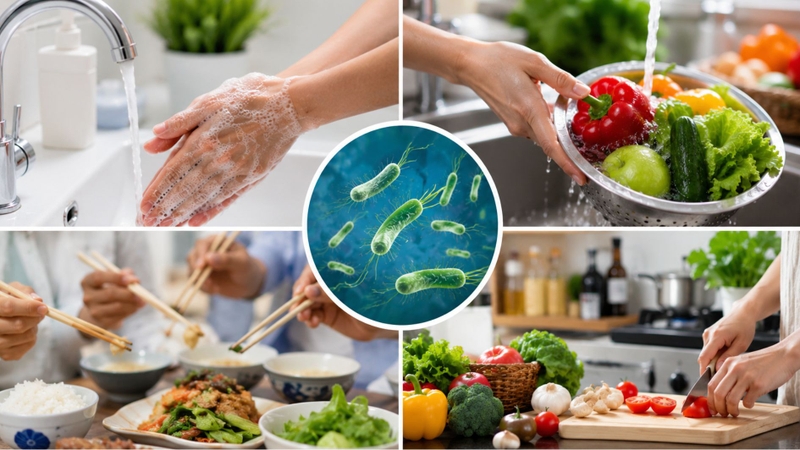Giữ vệ sinh cá nhân và ăn uống an toàn giúp giảm nguy cơ nhiễm vi khuẩn HP