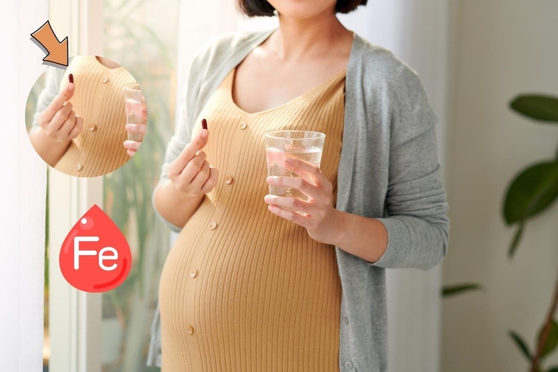 Nhu cầu sắt cho bà bầu 3 tháng cuối trung bình là 30mg sắt nguyên tố mỗi ngày