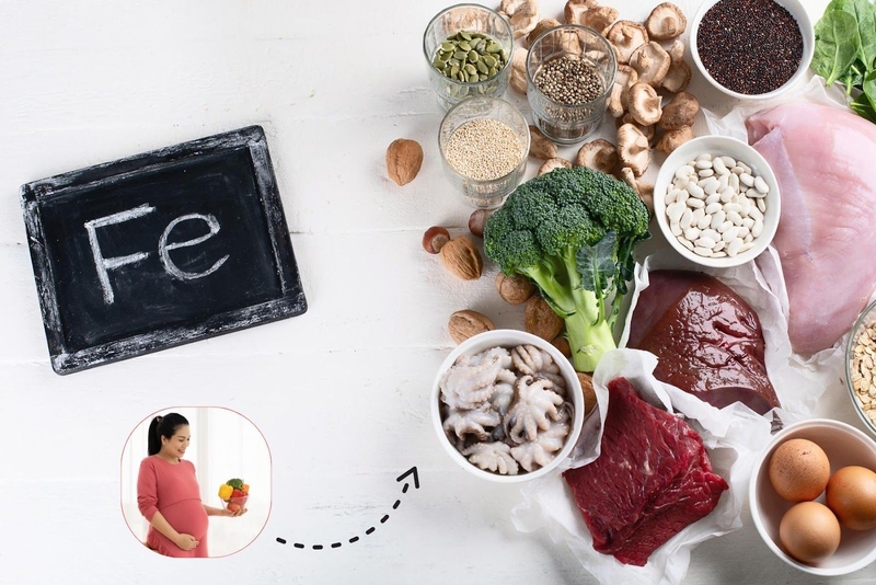 Mẹ bầu tuyệt đối không uống sắt và canxi cùng lúc