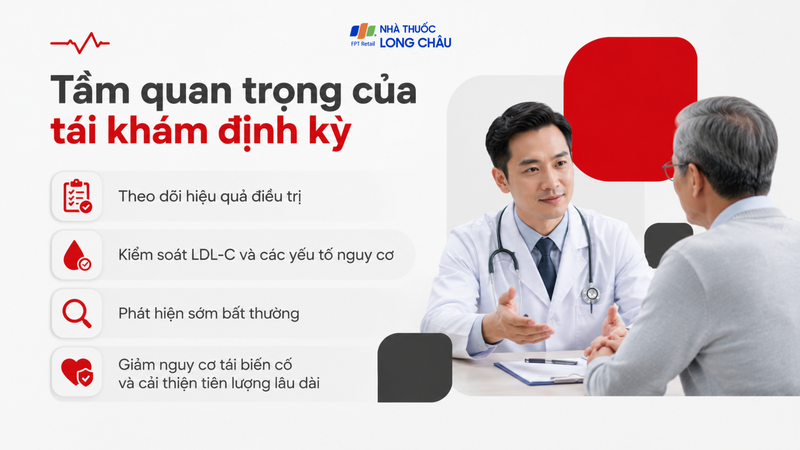 Tầm quan trọng của việc tái khám định kỳ với người từng mắc bệnh tim mạch do xơ vữa trước đó