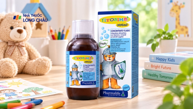 Fitobimbi Immuno với chiết xuất thảo dược chuẩn hóa châu Âu