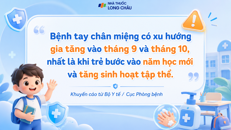 Trẻ trở lại trường làm tăng nguy cơ lây lan tay chân miệng
