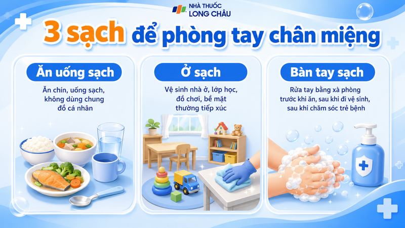 Bộ Y tế khuyến cáo thực hiện “3 sạch” để phòng tay chân miệng