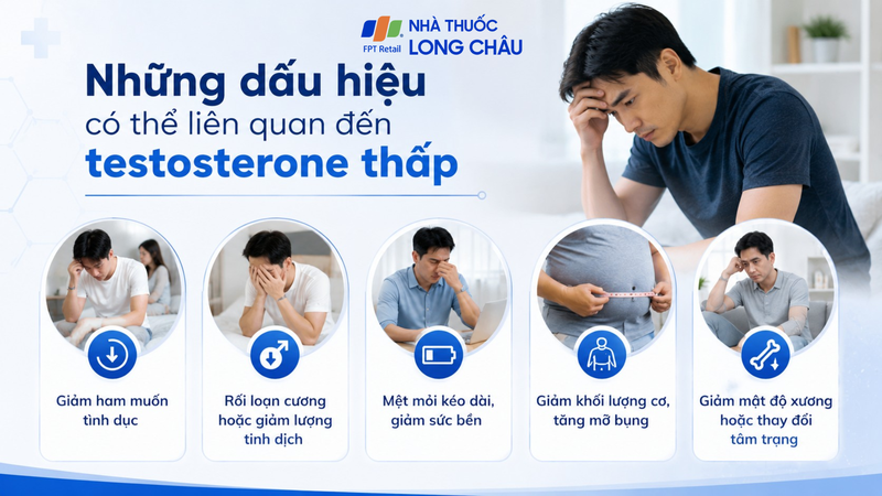 Testosterone thấp có thể ảnh hưởng đến sinh lý, sức khỏe và thể chất