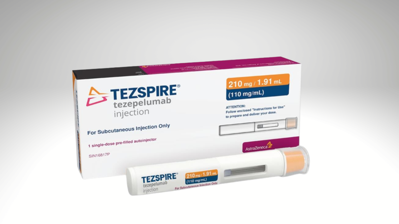 Bút tiêm Tezspire (tezepelumab 210 mg) là thuốc sinh học được sử dụng trong điều trị hen phế quản nặng