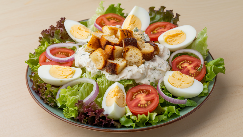 Thay vì chiên nhiều dầu, bạn nên ưu tiên các cách đơn giản như trứng chiên ít dầu ăn kèm rau