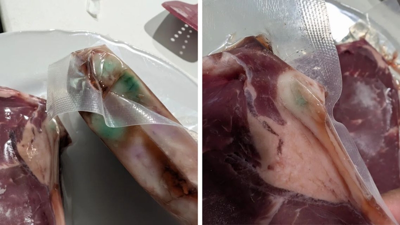 Rất dễ bị ngộ độc thực phẩm khi ăn thịt đã chuyển màu xanh