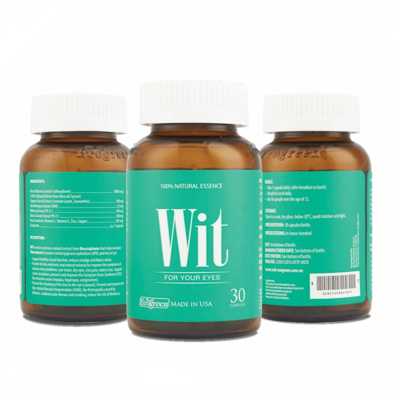 Viên uống bổ mắt Wit là sản phẩm chứa tinh chất quý hiếm có tác dụng hổ trợ đặc biệt cho mắt
