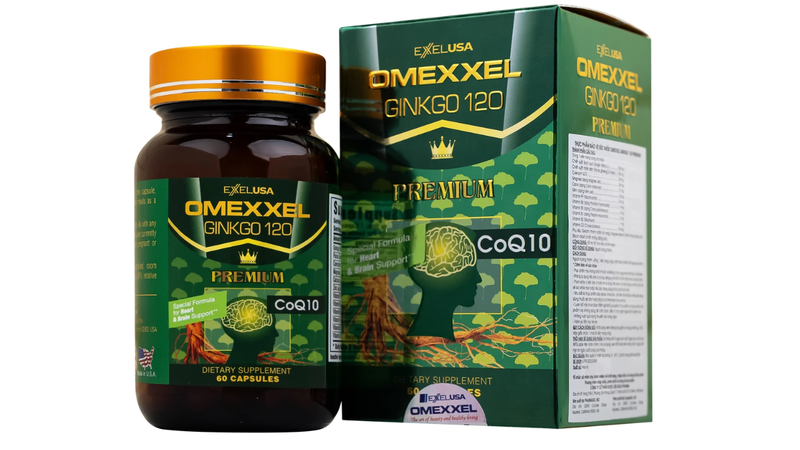 Viên uống Ginkgo 120 Premium Omexxel hỗ trợ tuần hoàn não