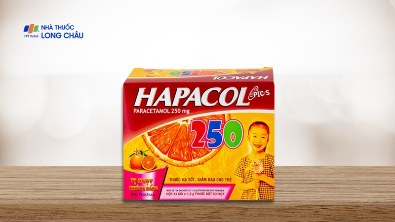 Hapacol 250 là thuốc hạ sốt, giảm đau thường dùng cho trẻ nhỏ, với thành phần chính là Paracetamol