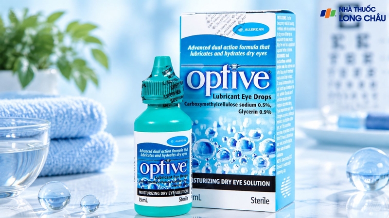 Optive giúp bổ sung độ ẩm và bôi trơn bề mặt mắt