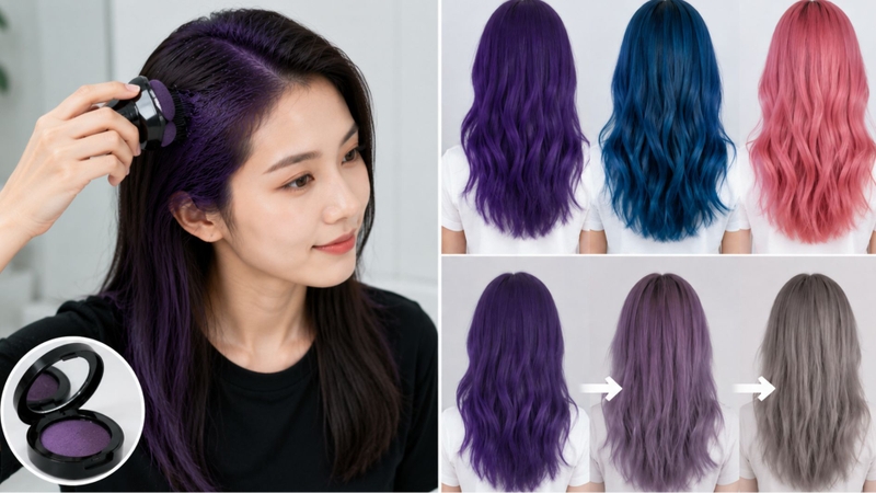 Thuốc nhuộm tóc tạm thời dễ thay đổi màu sắc nhưng độ bền màu không cao