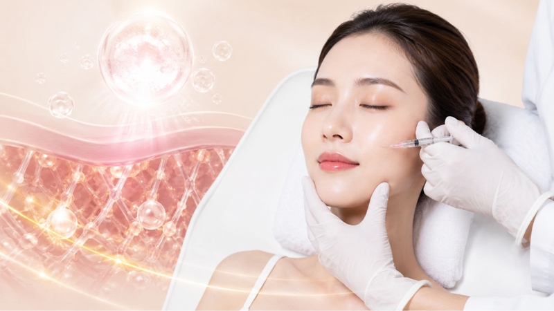 Tiêm collagen hỗ trợ tăng đàn hồi và săn chắc da