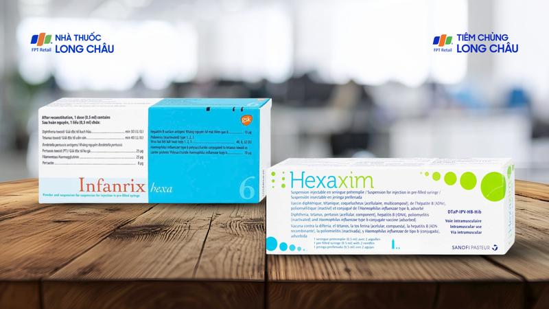 Hiện nay, hai loại vắc xin 6 trong 1 được sử dụng rộng rãi gồm Hexaxim và Infanrix Hexa