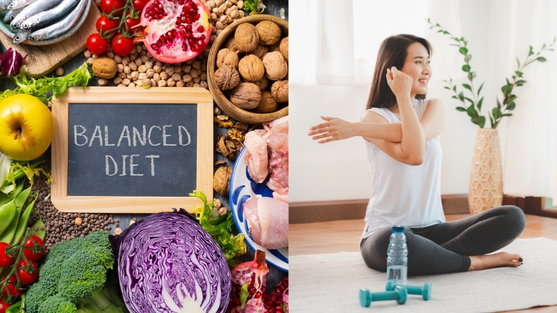 Chế độ ăn lành mạnh và tập luyện thể dục giúp tăng cường sức khỏe mô tuyến vú