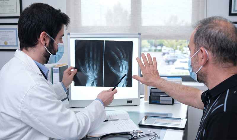 Phim chụp X quang giúp bác sĩ kiểm tra trục xương và loại trừ bệnh lý ở khớp
